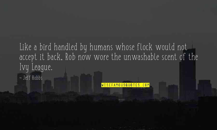 Bischoff Quotes By Jeff Hobbs: Like a bird handled by humans whose flock Bischoff Quotes By Jeff Hobbs: Like a bird handled by humans whose flock