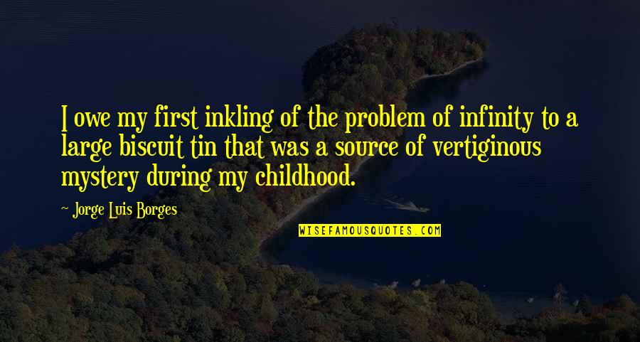 Biscuit Quotes By Jorge Luis Borges: I owe my first inkling of the problem
