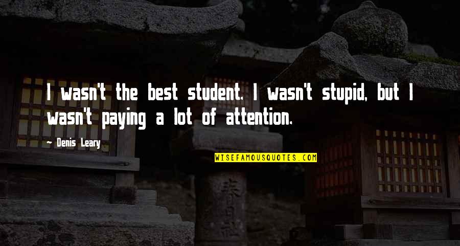 Bishan Ridges Quotes By Denis Leary: I wasn't the best student. I wasn't stupid,