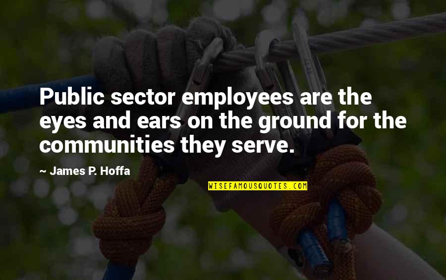 Bison Football Quotes By James P. Hoffa: Public sector employees are the eyes and ears