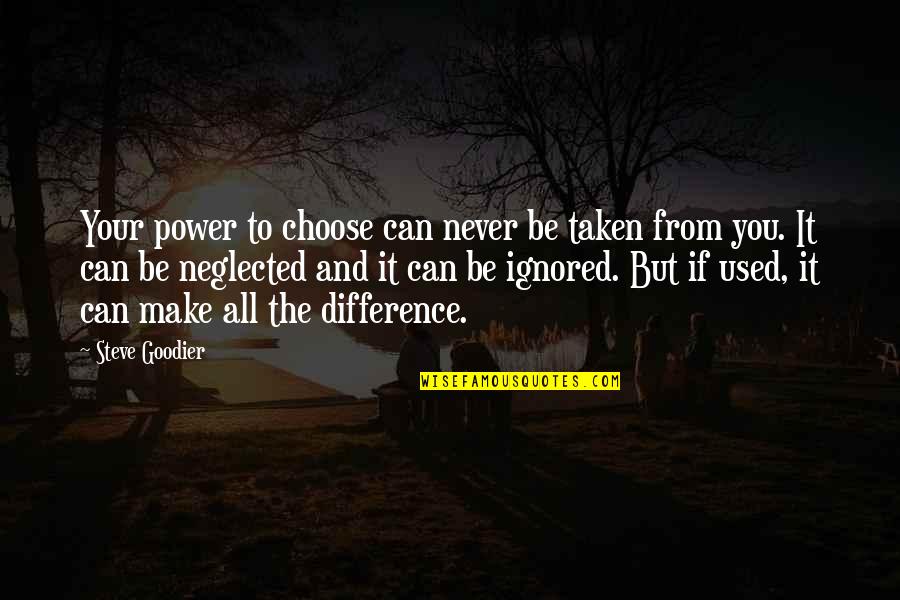 Bisschopshaak Quotes By Steve Goodier: Your power to choose can never be taken Bisschopshaak Quotes By Steve Goodier: Your power to choose can never be taken