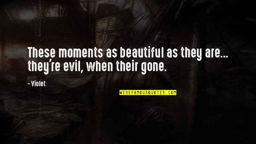 Biswanath Basu Quotes By Violet: These moments as beautiful as they are... they're