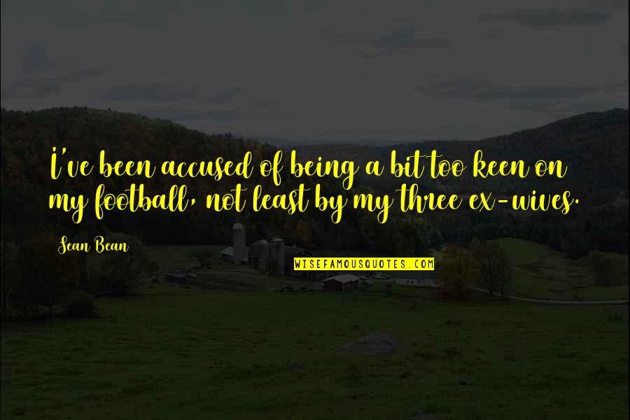 Bit By Bit Quotes By Sean Bean: I've been accused of being a bit too Bit By Bit Quotes By Sean Bean: I've been accused of being a bit too