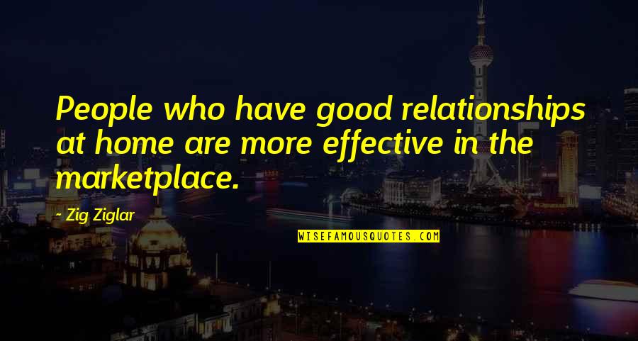 Bitenekadar Quotes By Zig Ziglar: People who have good relationships at home are