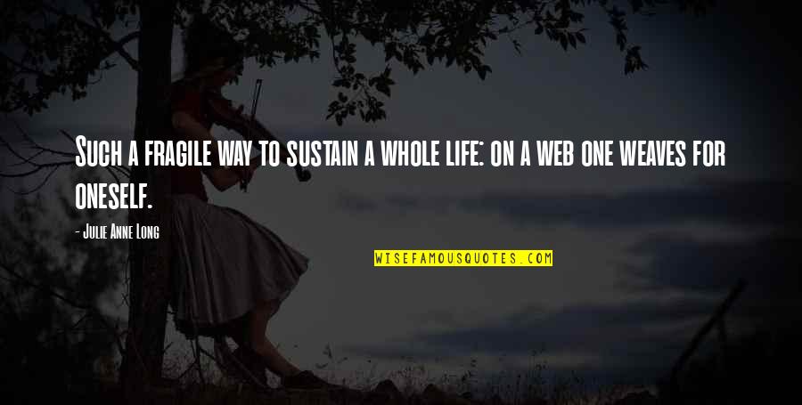 Bithrday Quotes By Julie Anne Long: Such a fragile way to sustain a whole