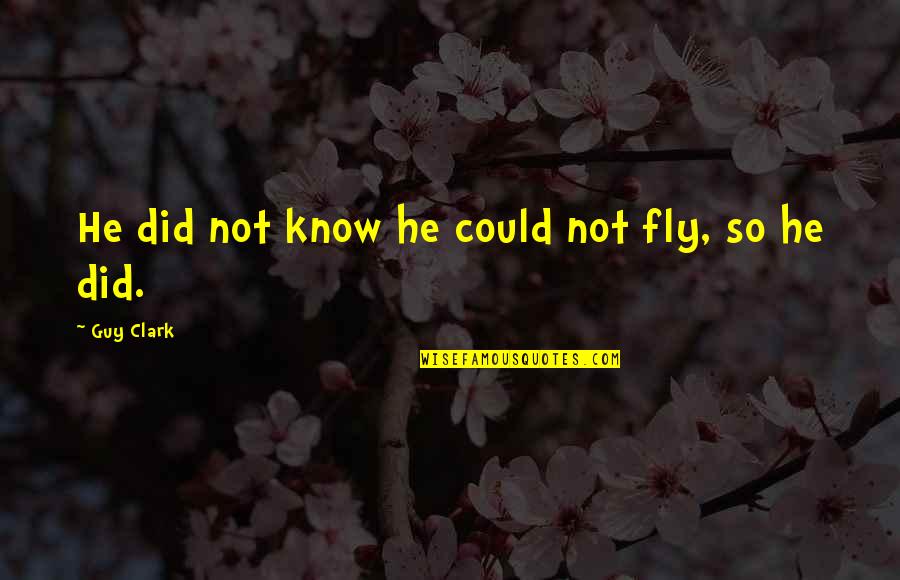 Bitossi Horse Quotes By Guy Clark: He did not know he could not fly, Bitossi Horse Quotes By Guy Clark: He did not know he could not fly,