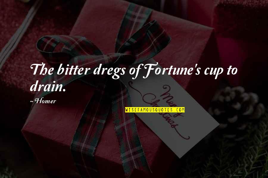 Bitter Bitter Quotes By Homer: The bitter dregs of Fortune's cup to drain.