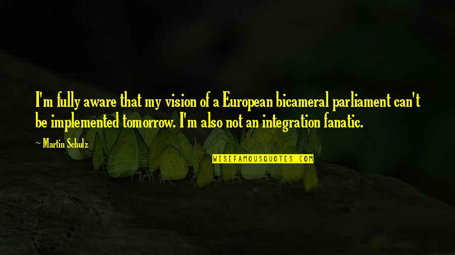 Bitterer Reis Quotes By Martin Schulz: I'm fully aware that my vision of a