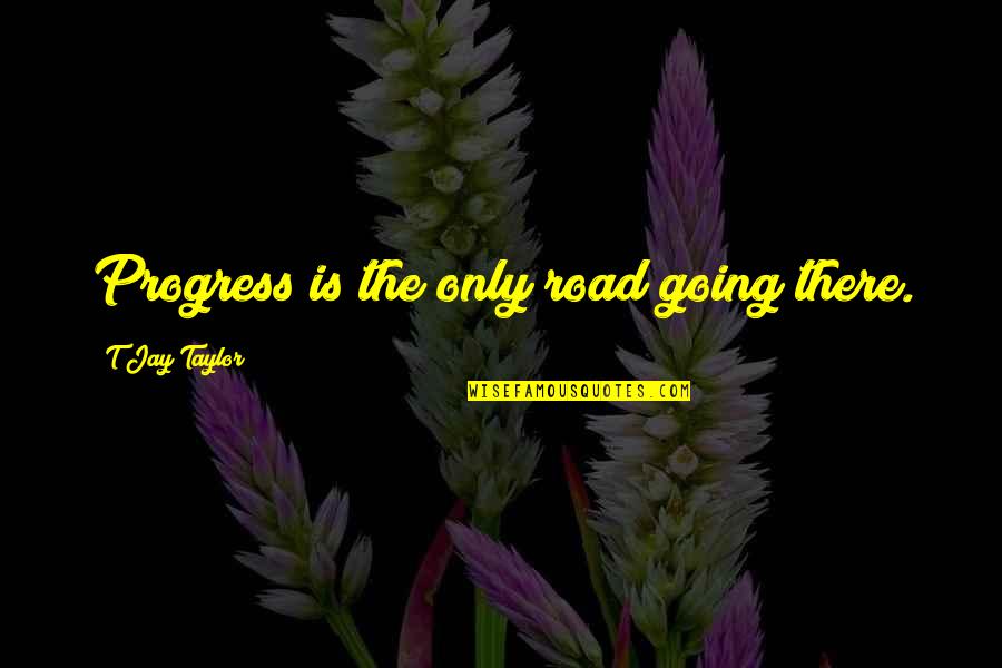 Bitterness And Envy Quotes By T Jay Taylor: Progress is the only road going there.