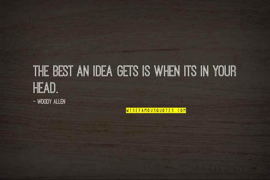 Bj Gallagher Quotes By Woody Allen: The best an idea gets is when its