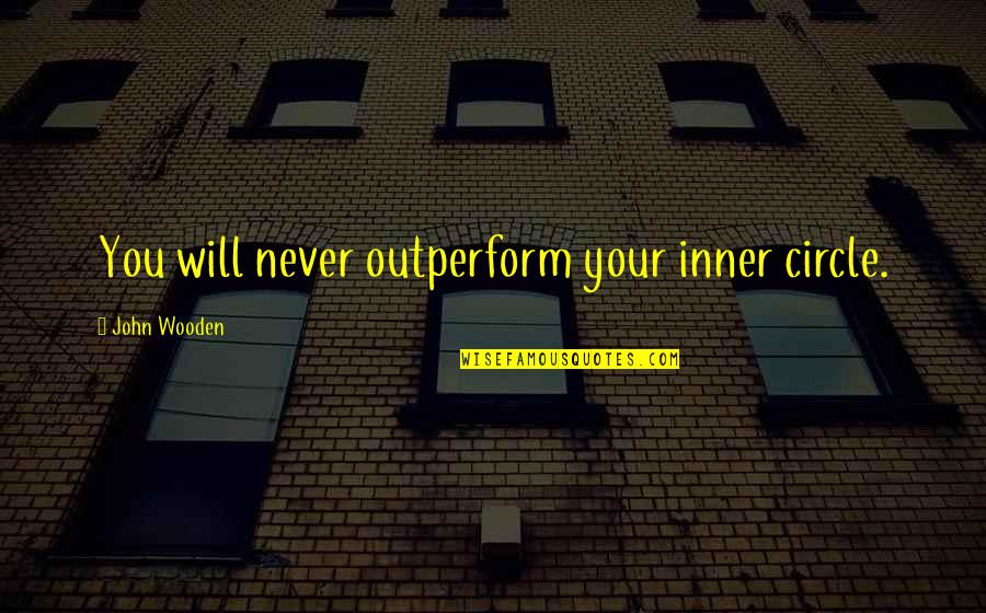 Bjerga Quotes By John Wooden: You will never outperform your inner circle. Bjerga Quotes By John Wooden: You will never outperform your inner circle.