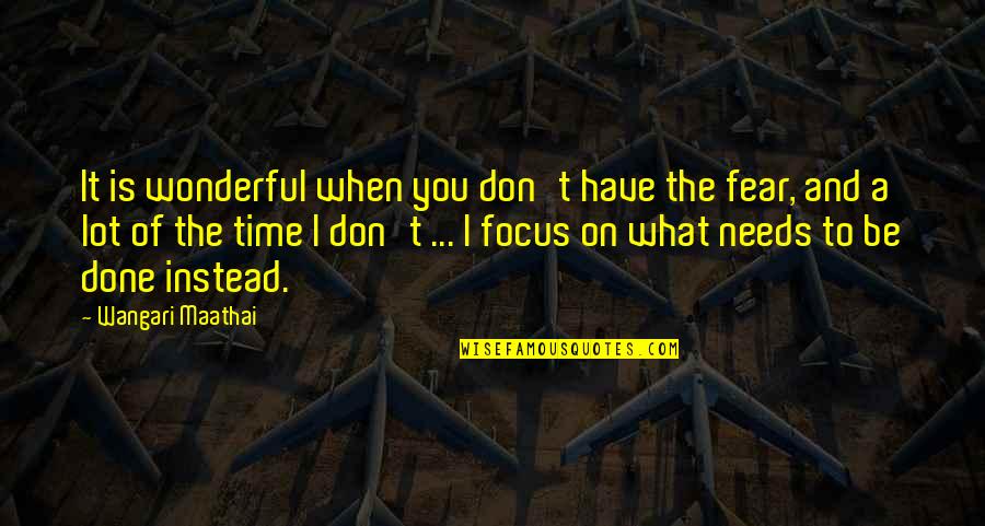 Bjerkandera Quotes By Wangari Maathai: It is wonderful when you don't have the