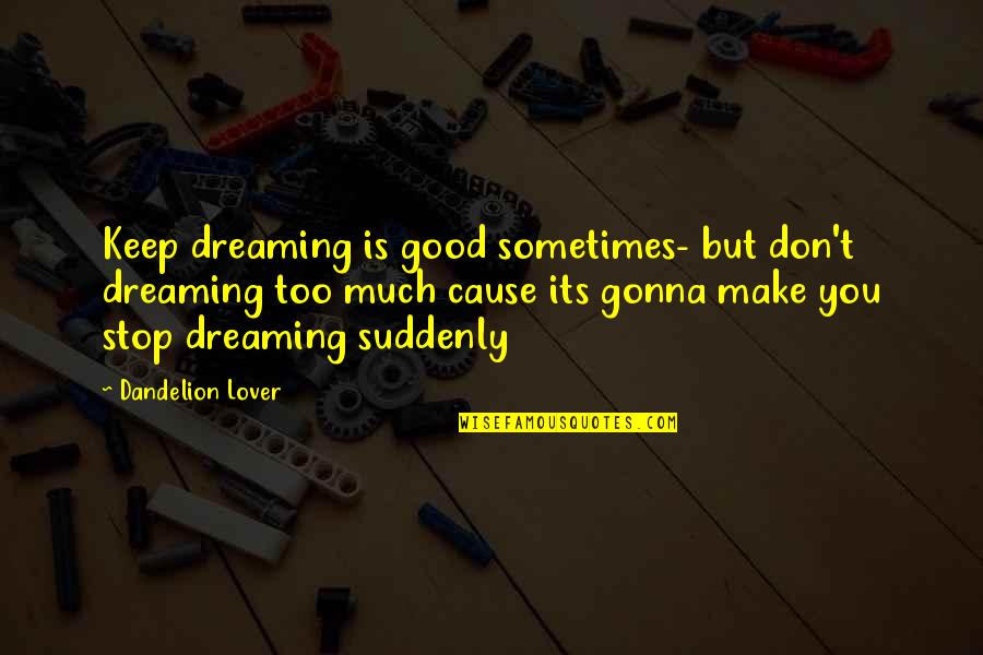 Bjj Motivation Quotes By Dandelion Lover: Keep dreaming is good sometimes- but don't dreaming