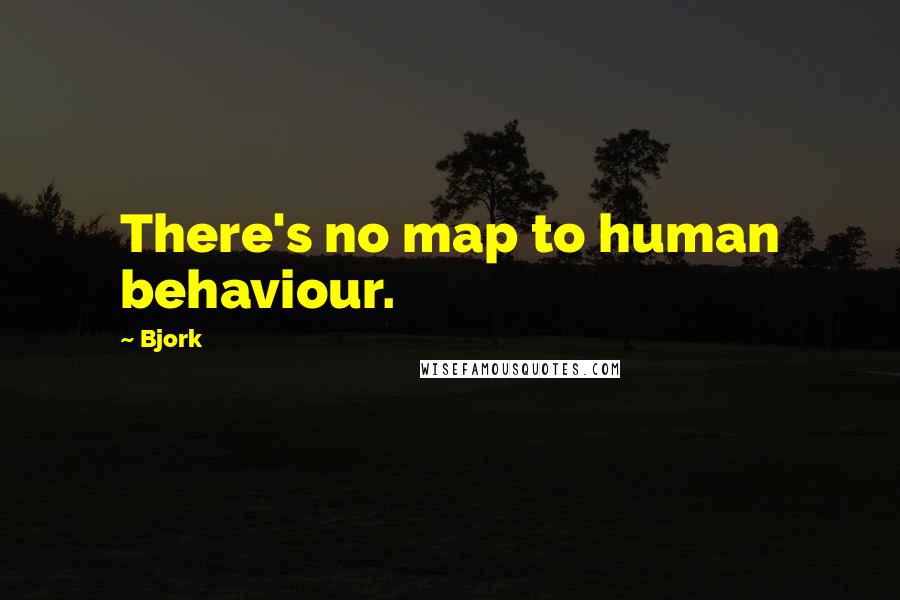 Bjork quotes: There's no map to human behaviour.