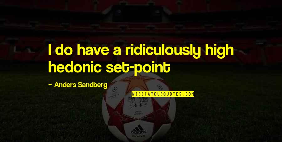 Bjorn Borg Quotes By Anders Sandberg: I do have a ridiculously high hedonic set-point
