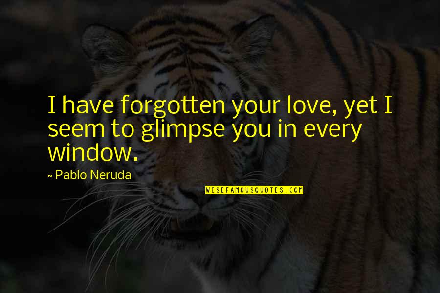 Bkf Quote Quotes By Pablo Neruda: I have forgotten your love, yet I seem