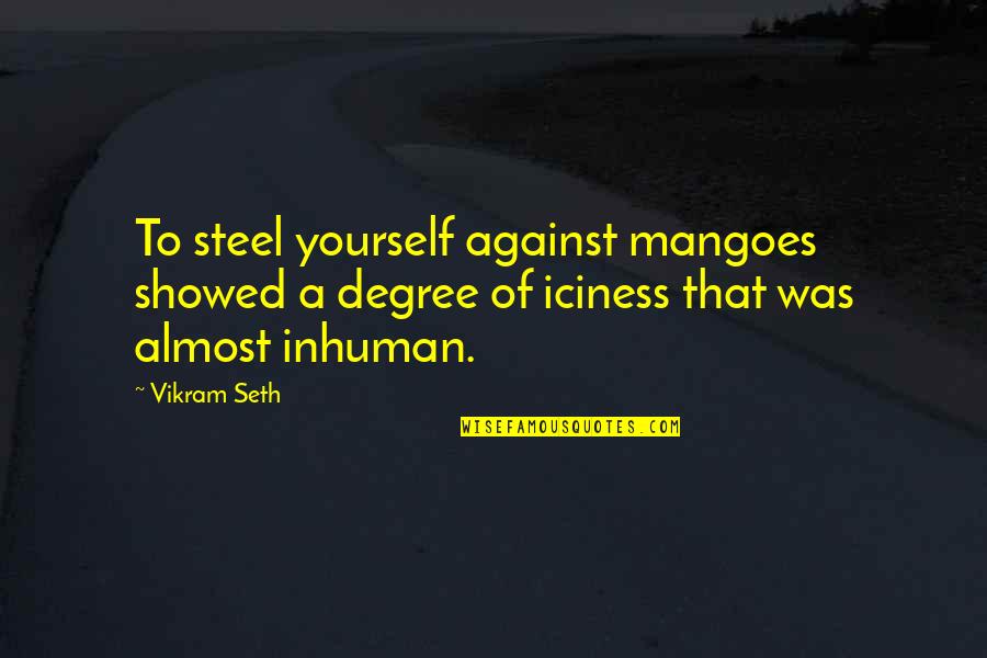 Bl2 Claptrap Quotes By Vikram Seth: To steel yourself against mangoes showed a degree
