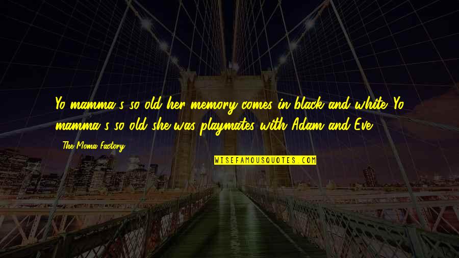 Black Adam Quotes By The Moma Factory: Yo mamma's so old her memory comes in