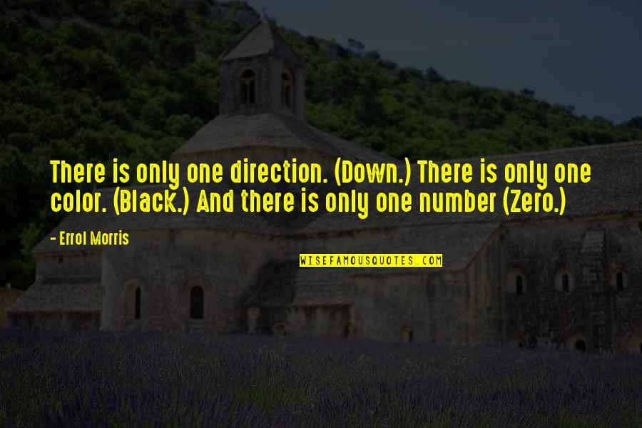 Black And Color Quotes By Errol Morris: There is only one direction. (Down.) There is