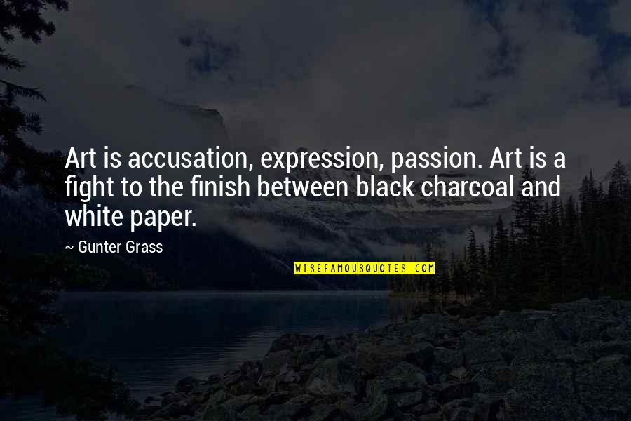 Black And White Art Quotes By Gunter Grass: Art is accusation, expression, passion. Art is a