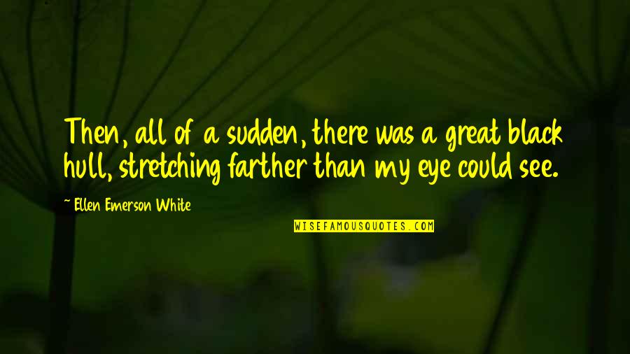 Black And White Eye Quotes By Ellen Emerson White: Then, all of a sudden, there was a