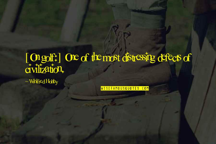 Black And White Imagery Othello Quotes By Winifred Holtby: [On golf:] One of the most distressing defects