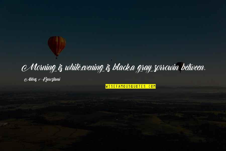 Black And White No Gray Quotes By Abbas Kiarostami: Morning is white,evening is black,a gray sorrowin between. Black And White No Gray Quotes By Abbas Kiarostami: Morning is white,evening is black,a gray sorrowin between.