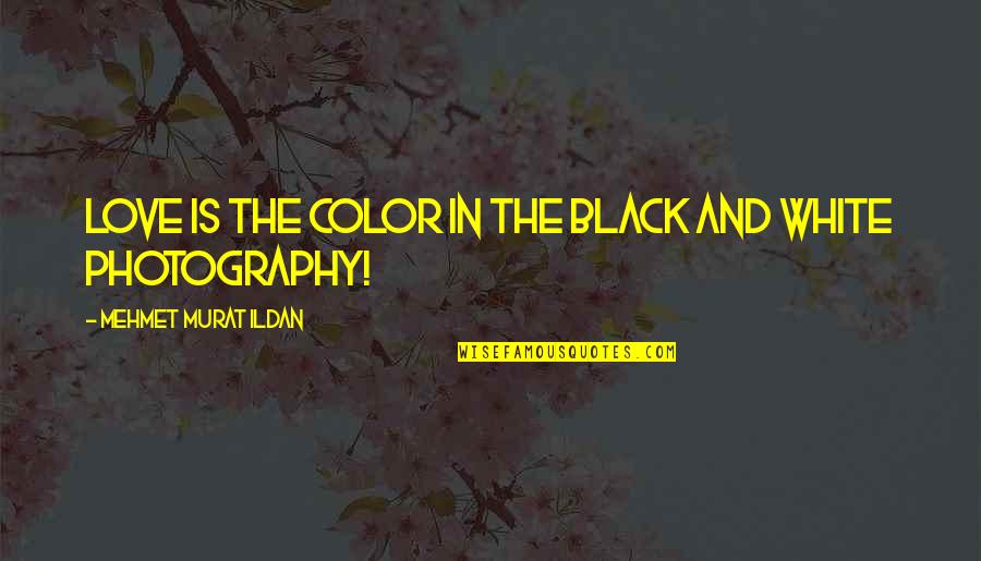 Black And White Photography Quotes By Mehmet Murat Ildan: Love is the color in the black and