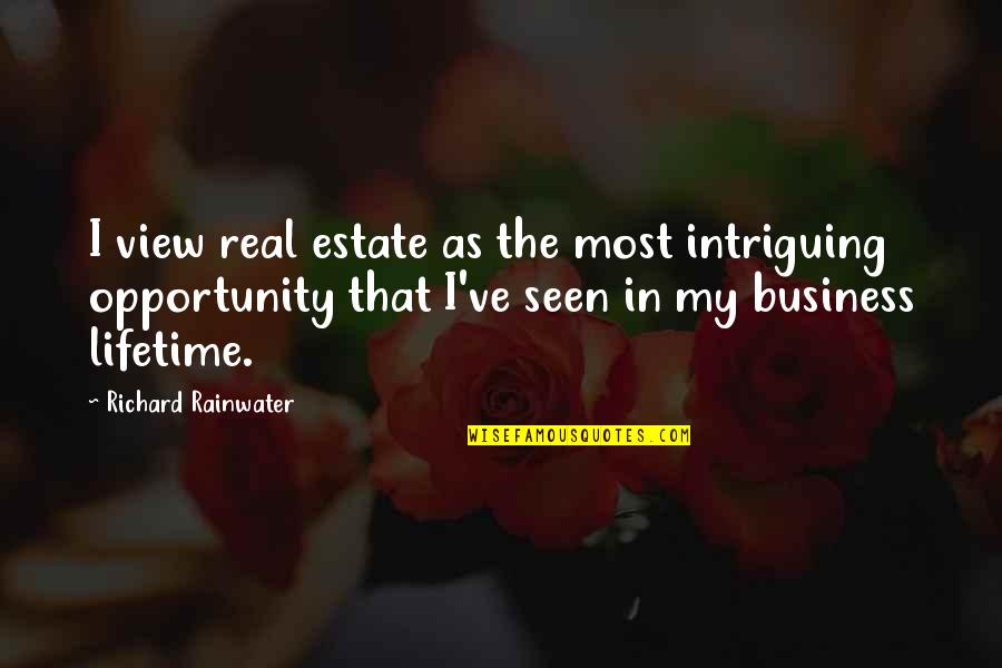 Black Bear Movie Quotes By Richard Rainwater: I view real estate as the most intriguing
