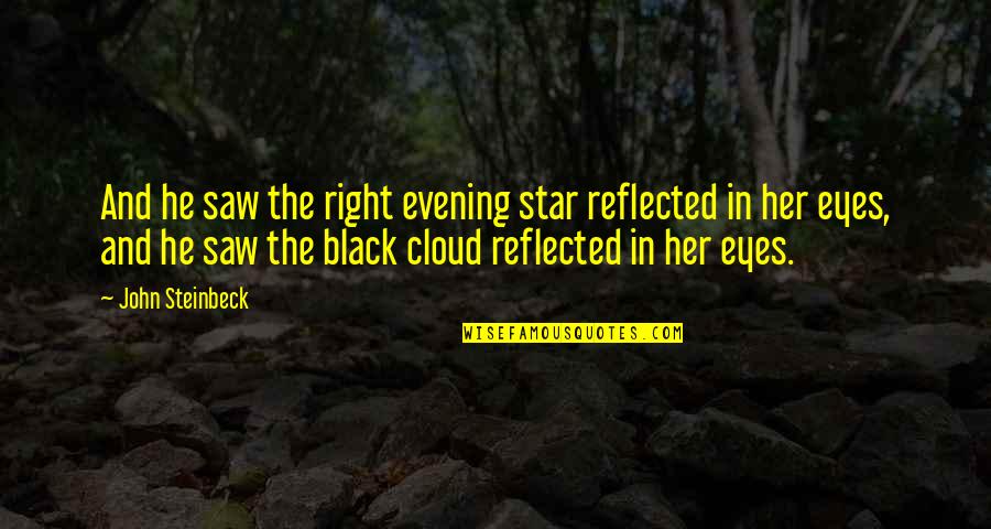 Black Cloud Quotes By John Steinbeck: And he saw the right evening star reflected