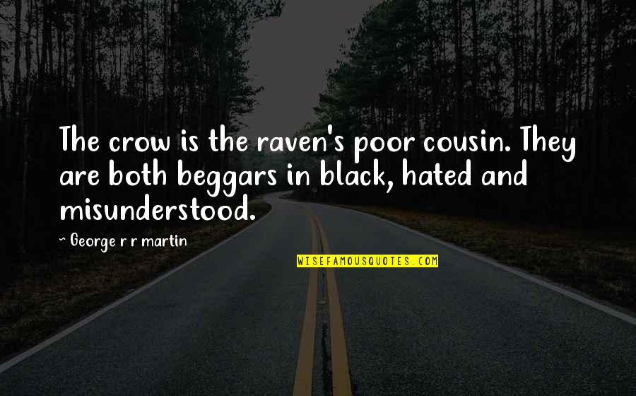 Black Crow Quotes By George R R Martin: The crow is the raven's poor cousin. They