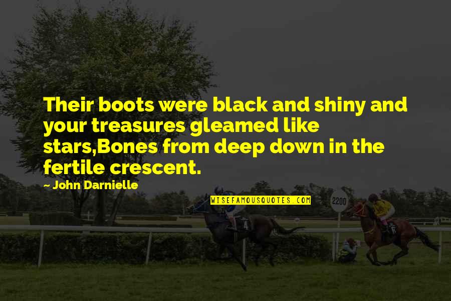 Black Down Quotes By John Darnielle: Their boots were black and shiny and your