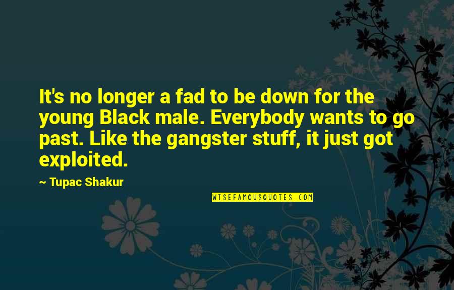 Black Down Quotes By Tupac Shakur: It's no longer a fad to be down