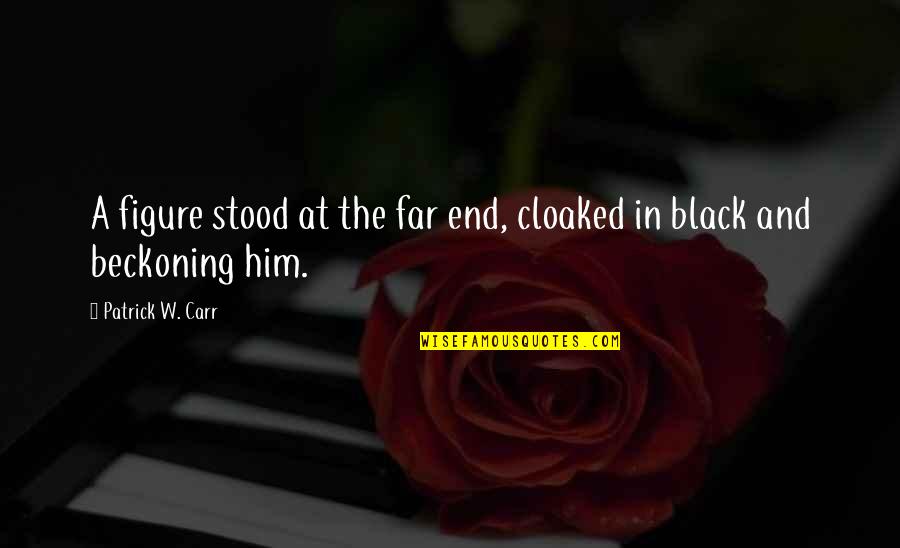 Black Figure Quotes By Patrick W. Carr: A figure stood at the far end, cloaked