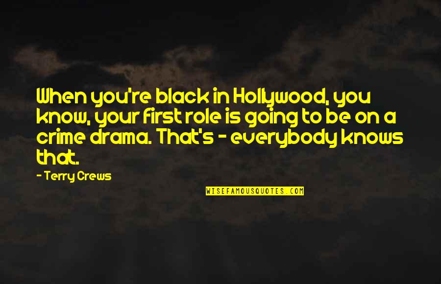 Black Hollywood Quotes By Terry Crews: When you're black in Hollywood, you know, your