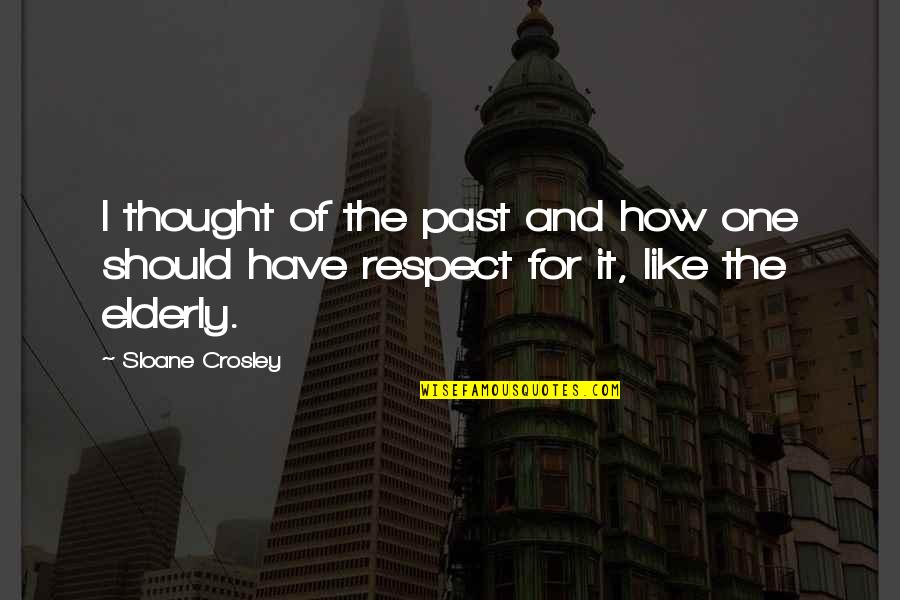 Black Images Quotes By Sloane Crosley: I thought of the past and how one