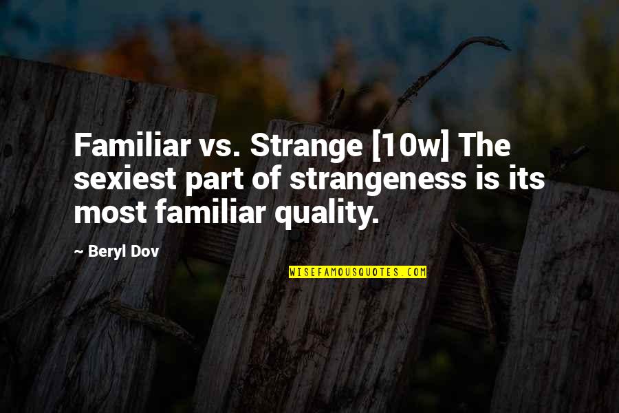 Black In Winter Quotes By Beryl Dov: Familiar vs. Strange [10w] The sexiest part of