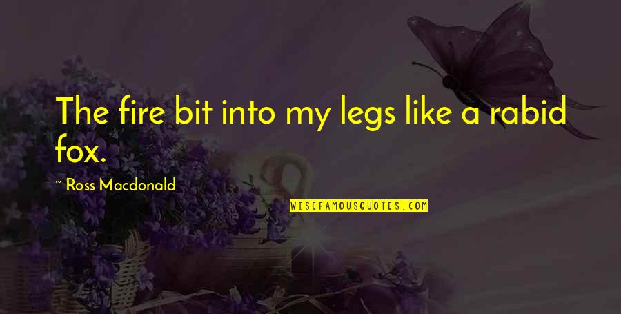 Black Is The New Orange Quotes By Ross Macdonald: The fire bit into my legs like a