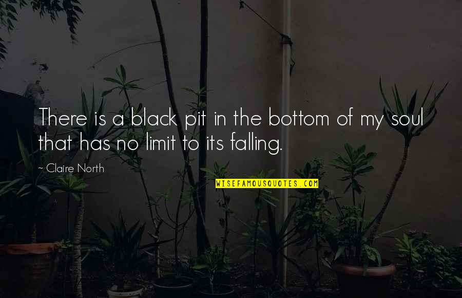 Black Is The Quotes By Claire North: There is a black pit in the bottom