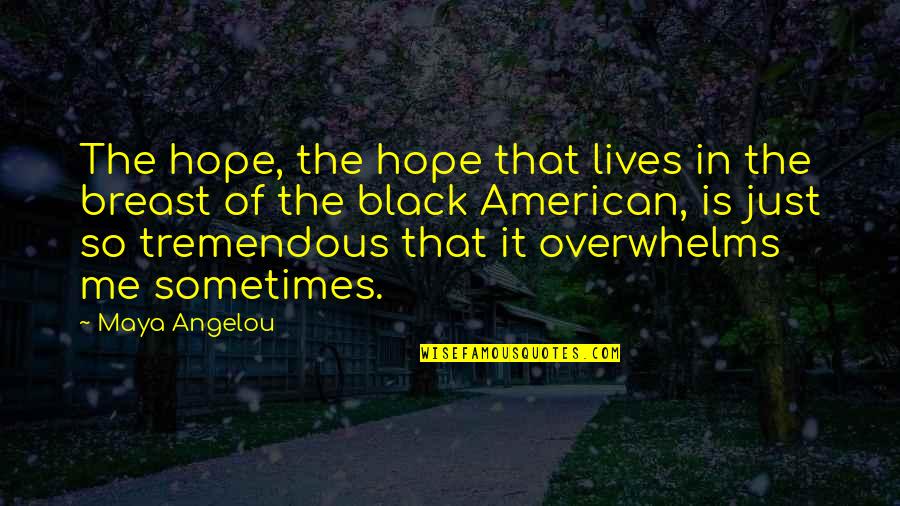 Black Lives Quotes By Maya Angelou: The hope, the hope that lives in the