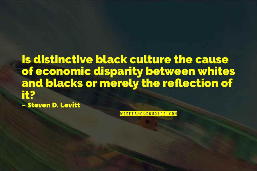 Black Matter Quotes By Steven D. Levitt: Is distinctive black culture the cause of economic
