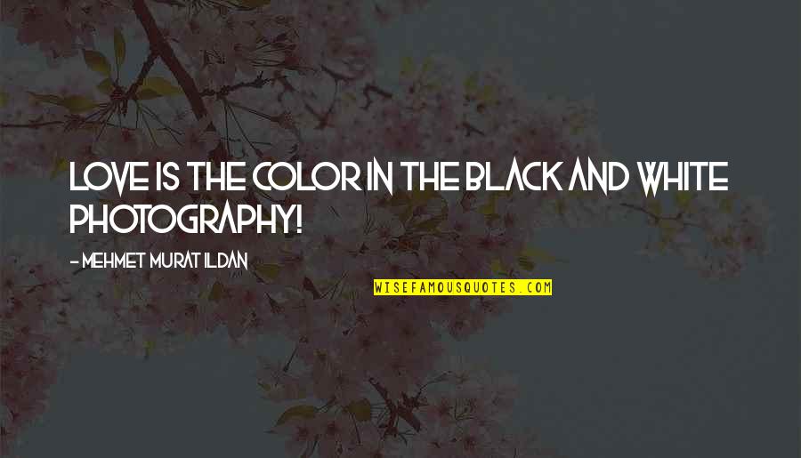 Black N White Photography Quotes By Mehmet Murat Ildan: Love is the color in the black and