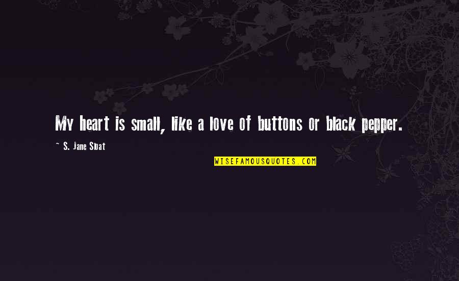 Black Pepper Quotes By S. Jane Sloat: My heart is small, like a love of