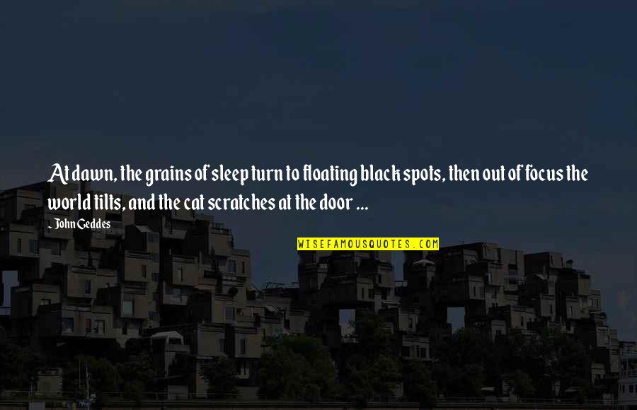 Black Poetry Quotes By John Geddes: At dawn, the grains of sleep turn to