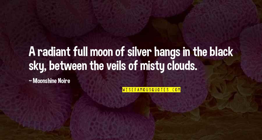 Black Poetry Quotes By Moonshine Noire: A radiant full moon of silver hangs in