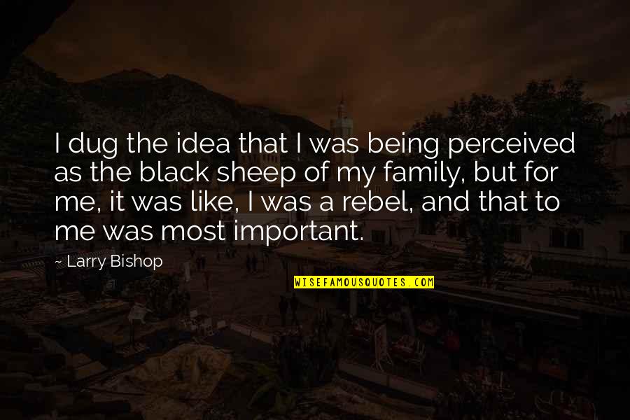 Black Sheep Of The Family Quotes By Larry Bishop: I dug the idea that I was being Black Sheep Of The Family Quotes By Larry Bishop: I dug the idea that I was being