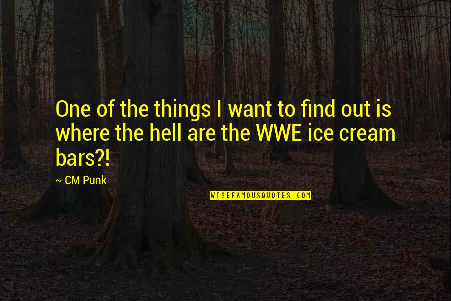 Black Wealth Quotes By CM Punk: One of the things I want to find
