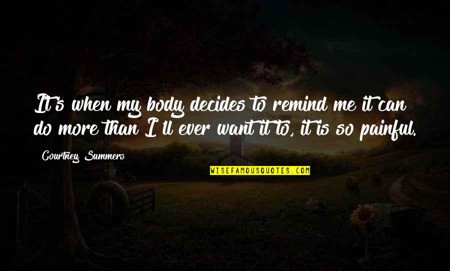 Blackbird Play Quotes By Courtney Summers: It's when my body decides to remind me