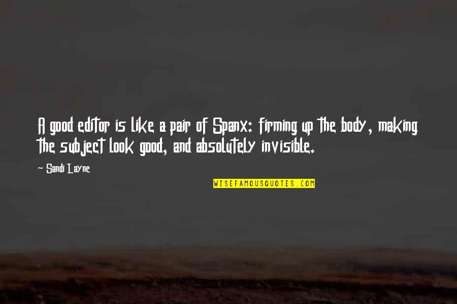 Blackjack Game Quotes By Sandi Layne: A good editor is like a pair of