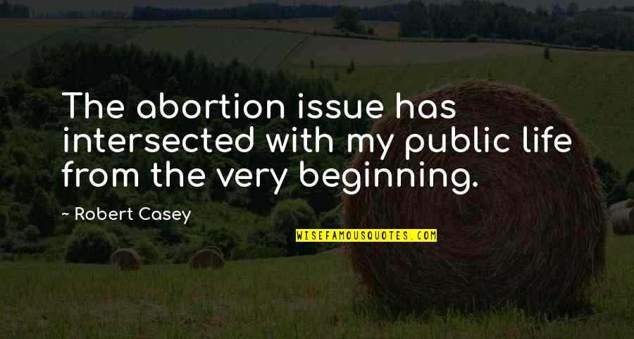 Blackmail 1929 Quotes By Robert Casey: The abortion issue has intersected with my public